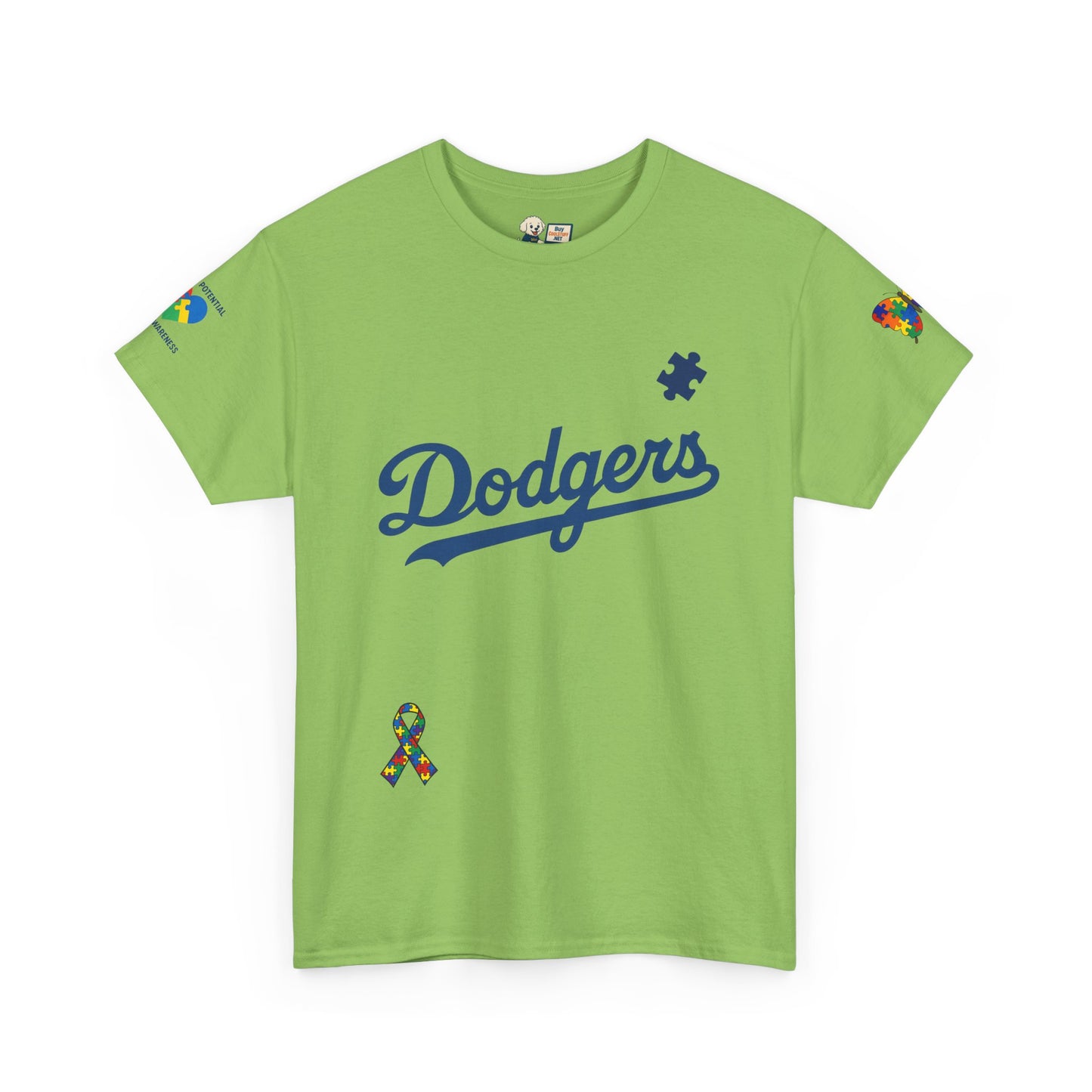 Autism Awareness - Dodgers Tee -Unisex Heavy Cotton Tee - Men & Women