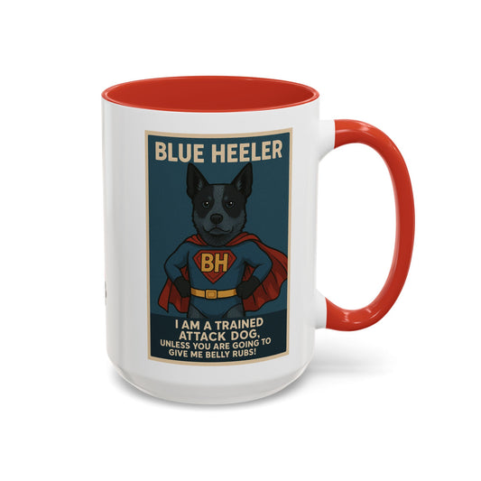 Blue Heeler "Superhero" Coffee Mug - Fun 15oz Accent Mug for Dog Lovers