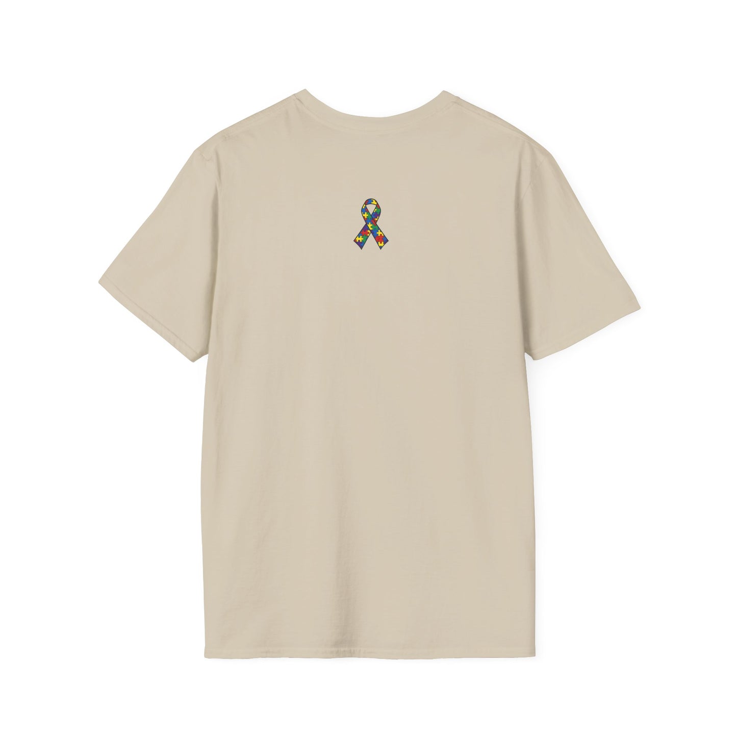 Autism Awareness - "Rainbow Puzzle Piece Butterfly" - Unisex Softstyle T-Shirt (Various Colors)
