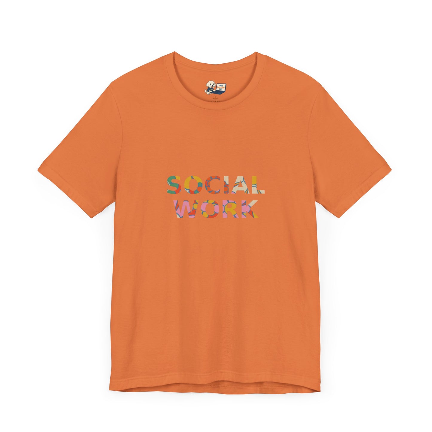 Social Work "Flower Letters" Unisex Jersey Tee - Fun & Quirky Design for Everyday Heroes