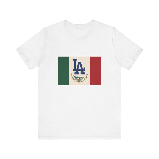 Mexican Pride LA Dodgers Flag Tee - Unisex Jersey Short Sleeve T-Shirt