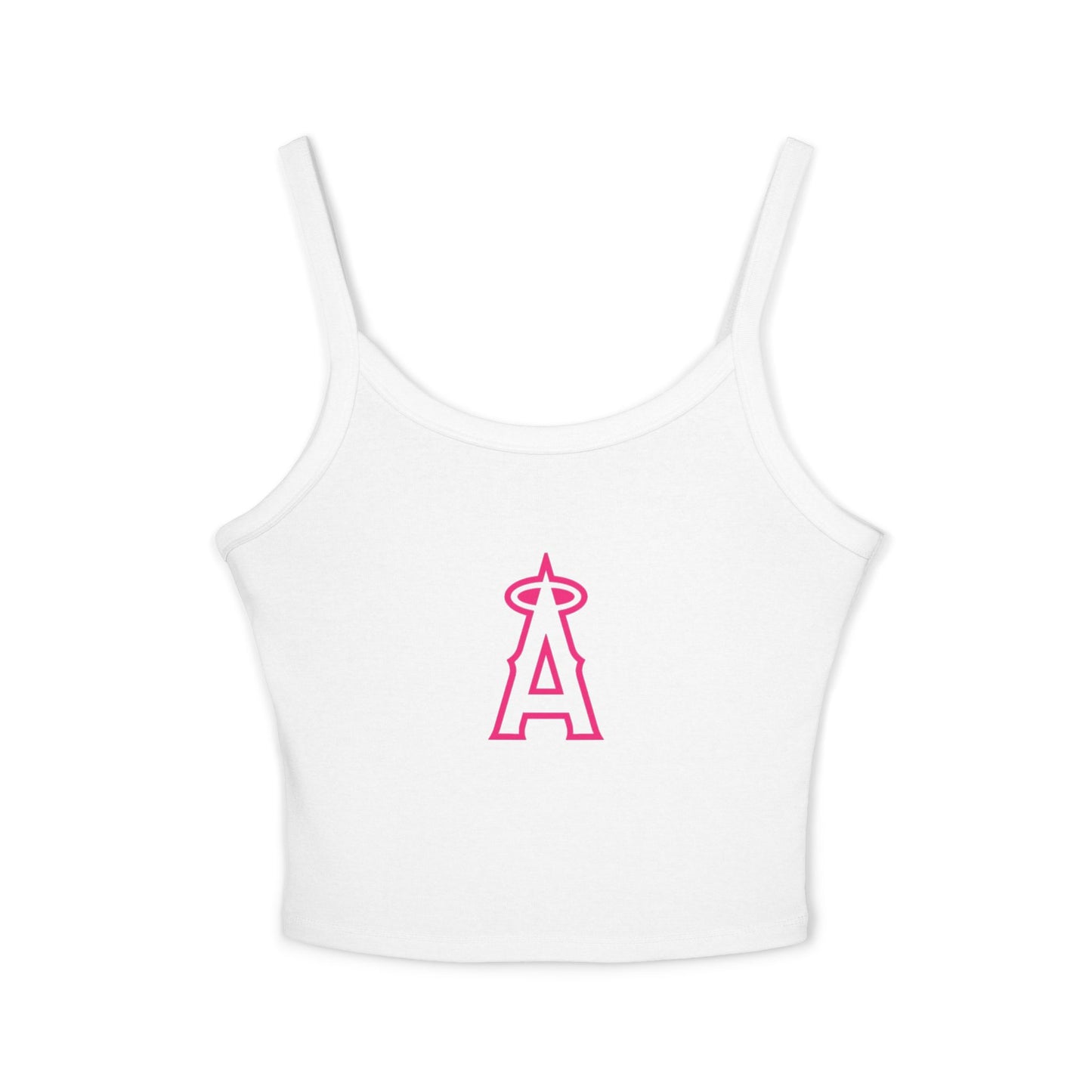 Angels Baseball Spaghetti Strap Tank Top with Pink Logo