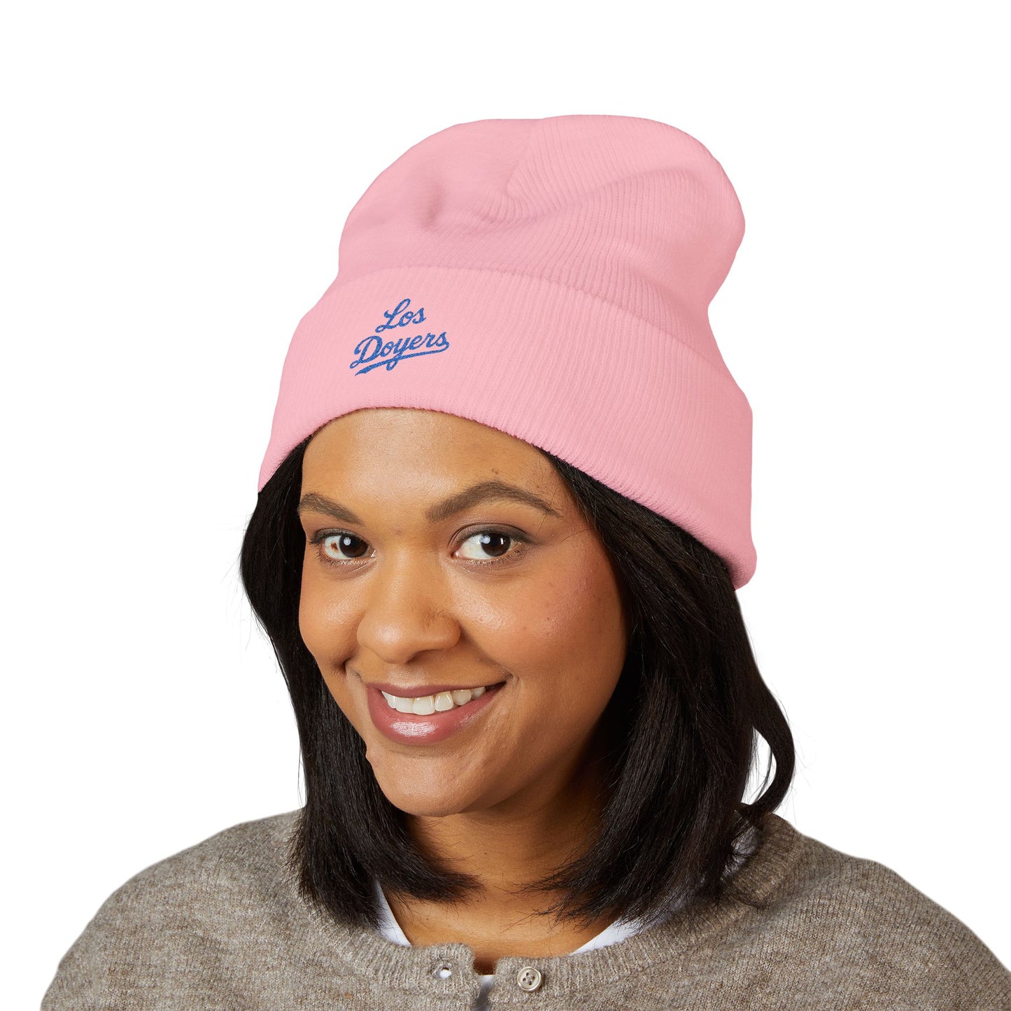 Classic Cuffed Beanie with Los Doyers Embroidery - Cozy Winter Accessory for Fans
