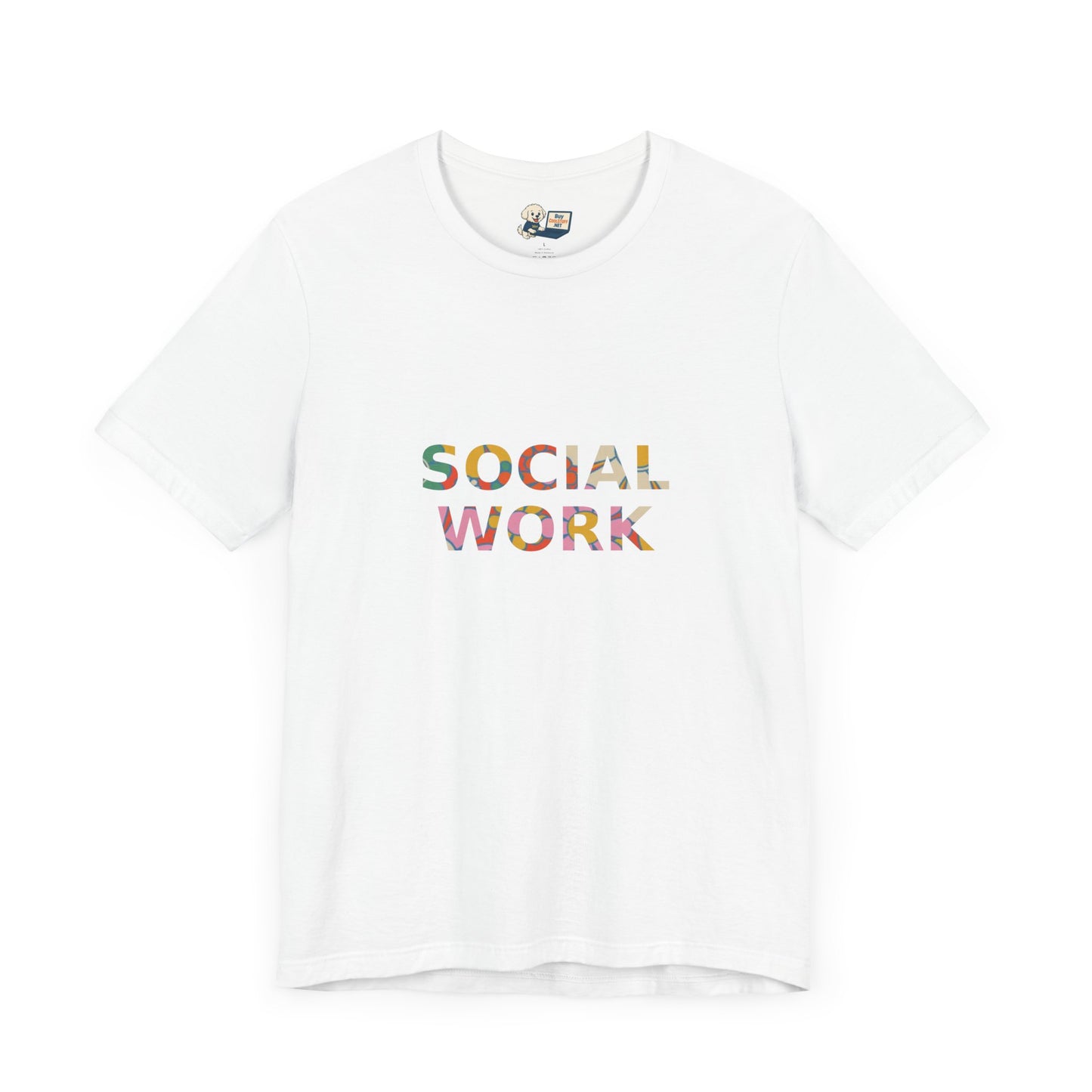 Social Work "Flower Letters" Unisex Jersey Tee - Fun & Quirky Design for Everyday Heroes