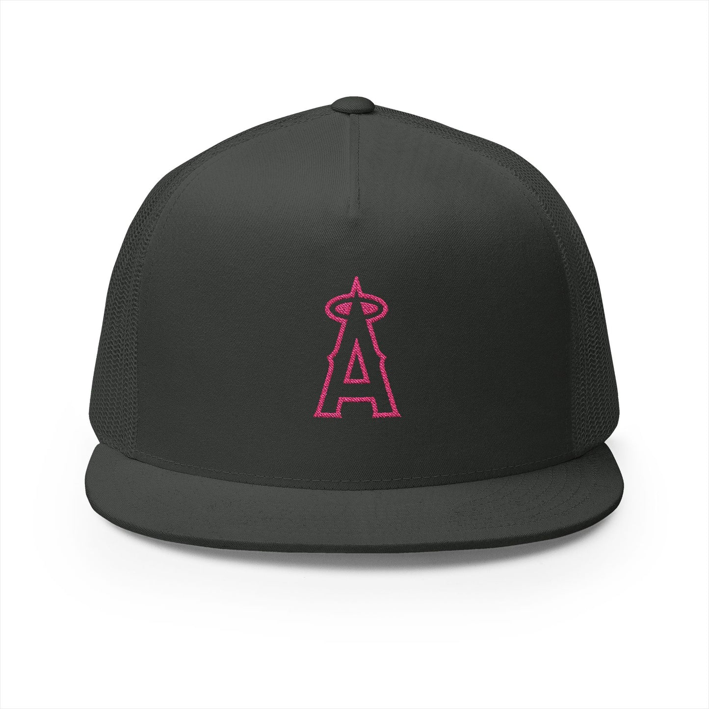 Angels Pink Logo Embroidered 5 Panel Trucker Cap - Stylish Casual Hat