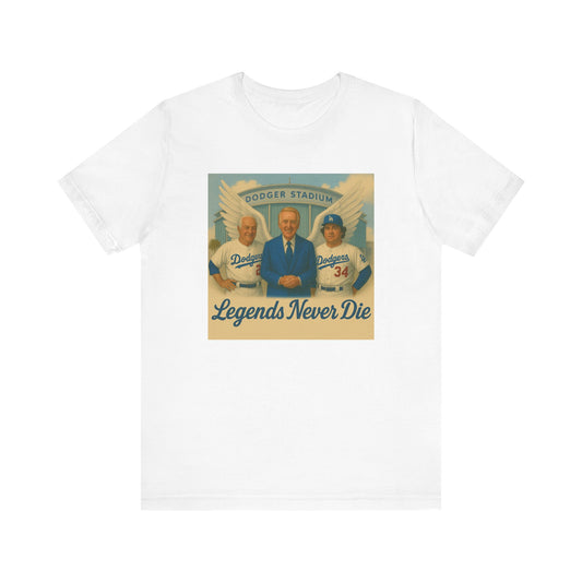 "Legends Never Die" Los Angeles Dodgers Tribute Tee - Unisex Jersey Short Sleeve