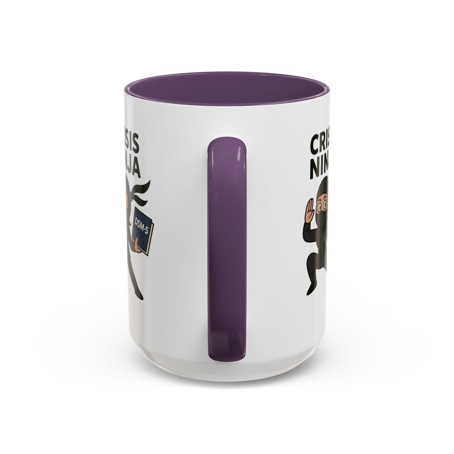 Mental Health "Crisis Ninja" -Accent Mug - 15oz