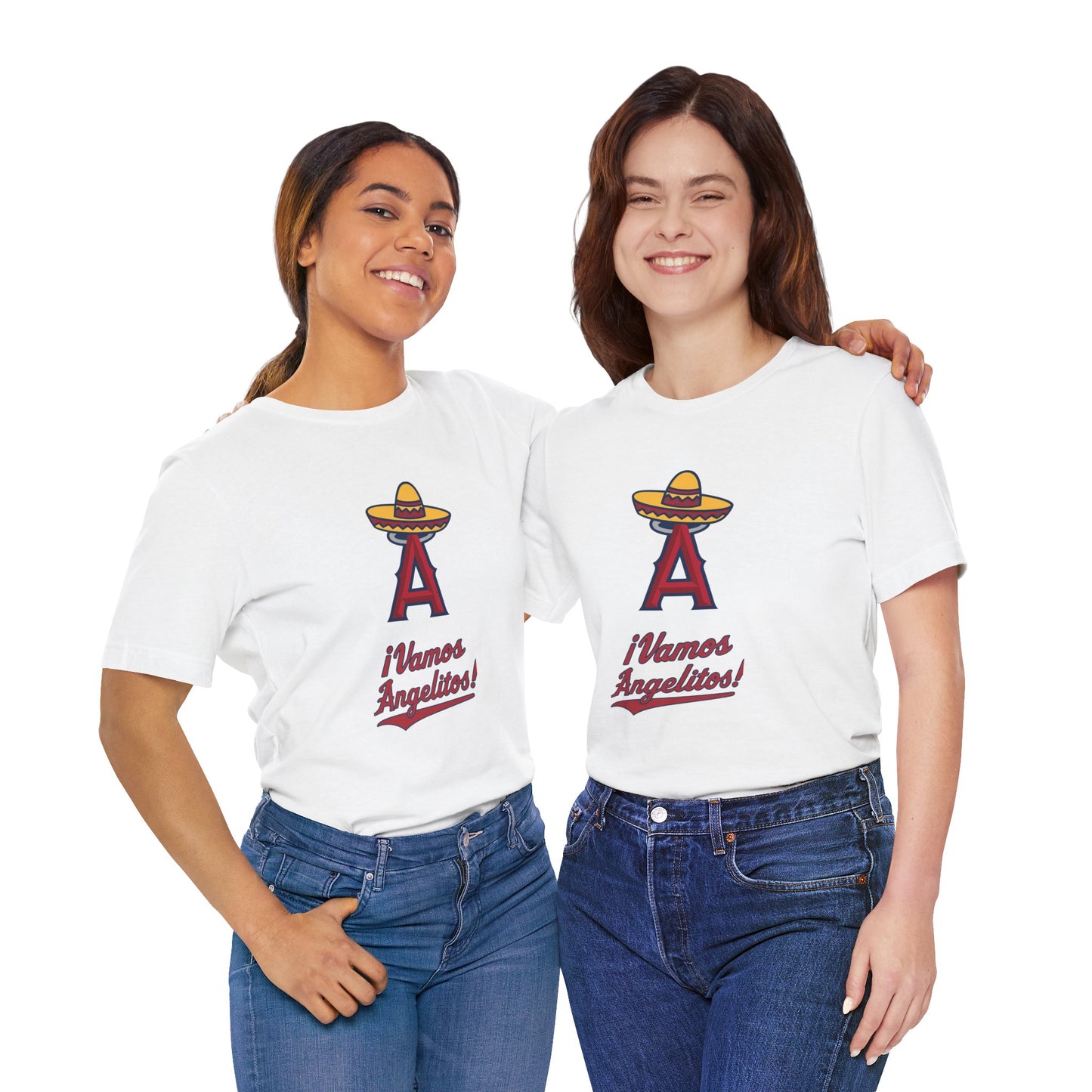 ¡Vamos Angelitos! Unisex Short Sleeve Tee - Fun and Festive Casual Wear - Angels