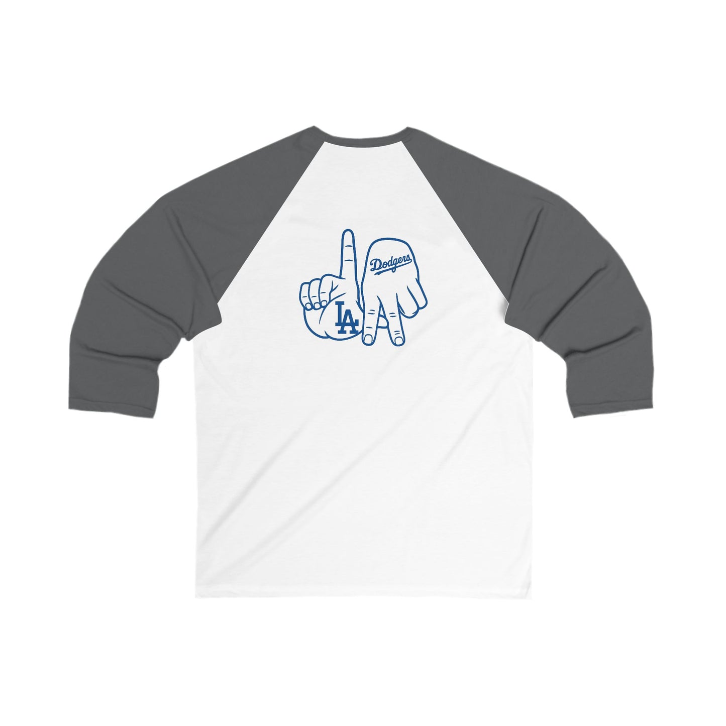 Los Doyers Unisex 3/4 Sleeve Baseball Tee - with L.A. Fingers on Back