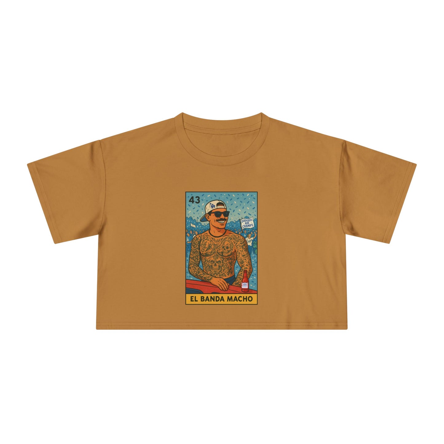Dodgers-EL BANDA MACHO- Anthony Banda- Women's Crop Tee - El Banda Macho, Cute Summer Top, Casual Wear, Gift for Her, Trendy Fashion