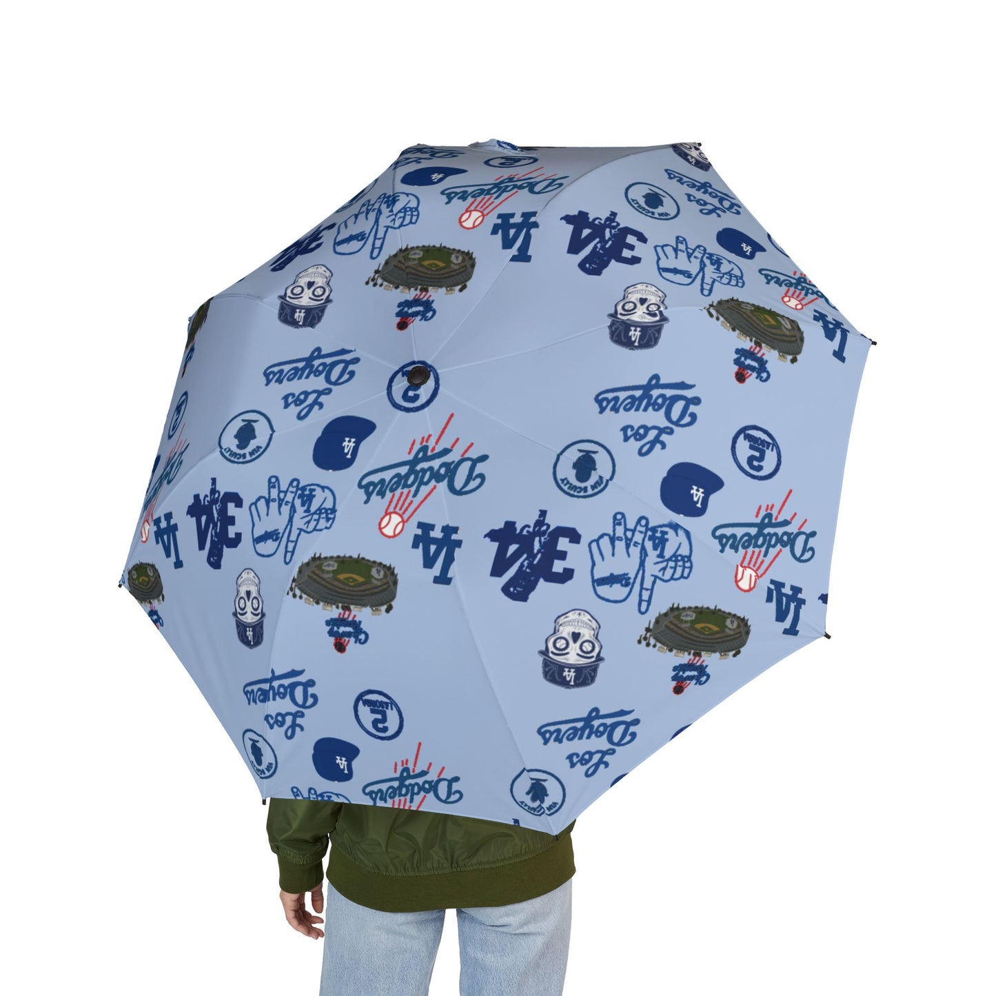 Dodgers Multi-Logo Tribute - Foldable Umbrella - Semi-Automatic