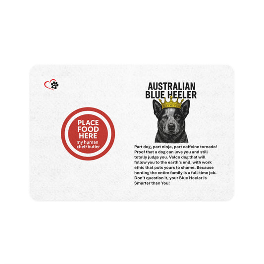 Australian Blue Heelers Design - Custom Dog Food Mat