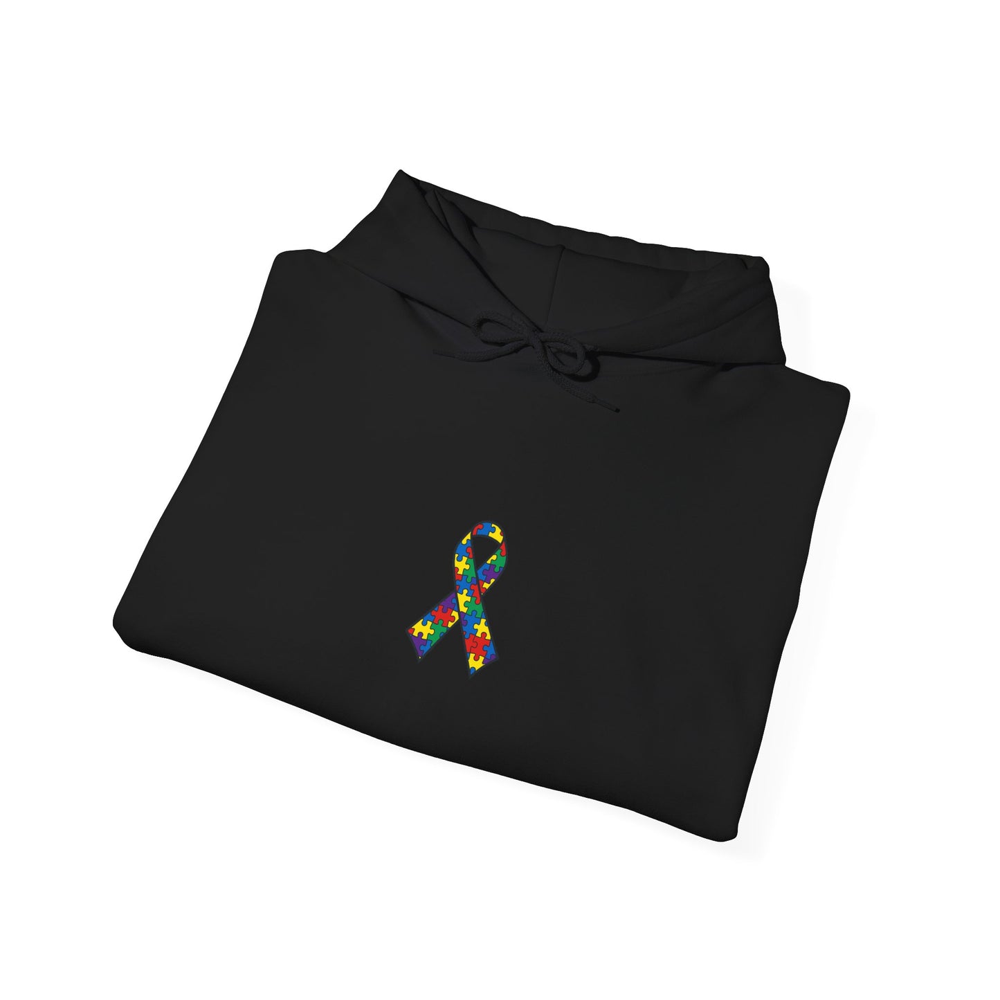 Autism Awareness - Unisex Hooded Sweatshirt - Colorful Ribbon Design