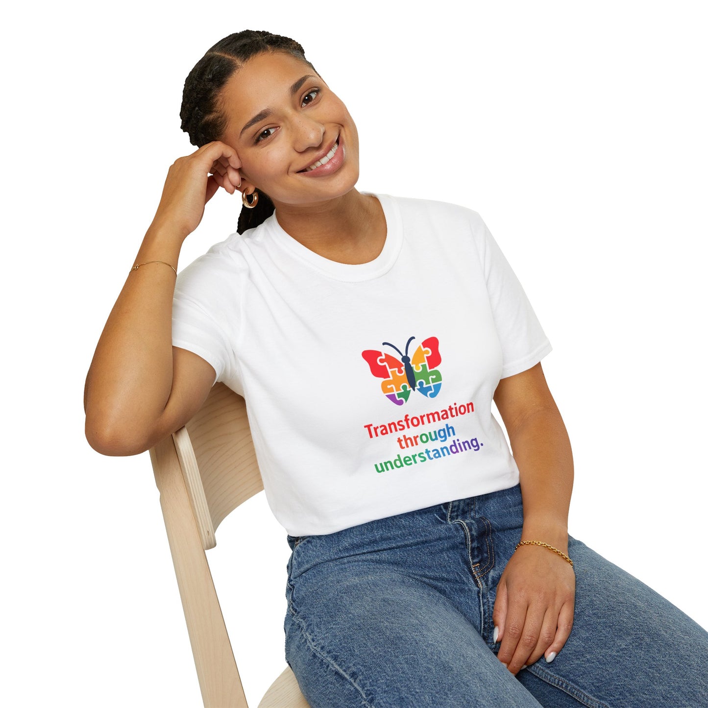 Autism Awareness - "Transformation Through Understanding" -  Unisex Softstyle T-Shirt (Various Colors)