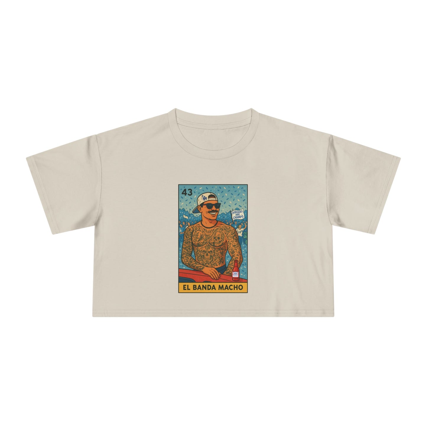 Dodgers-EL BANDA MACHO- Anthony Banda- Women's Crop Tee - El Banda Macho, Cute Summer Top, Casual Wear, Gift for Her, Trendy Fashion