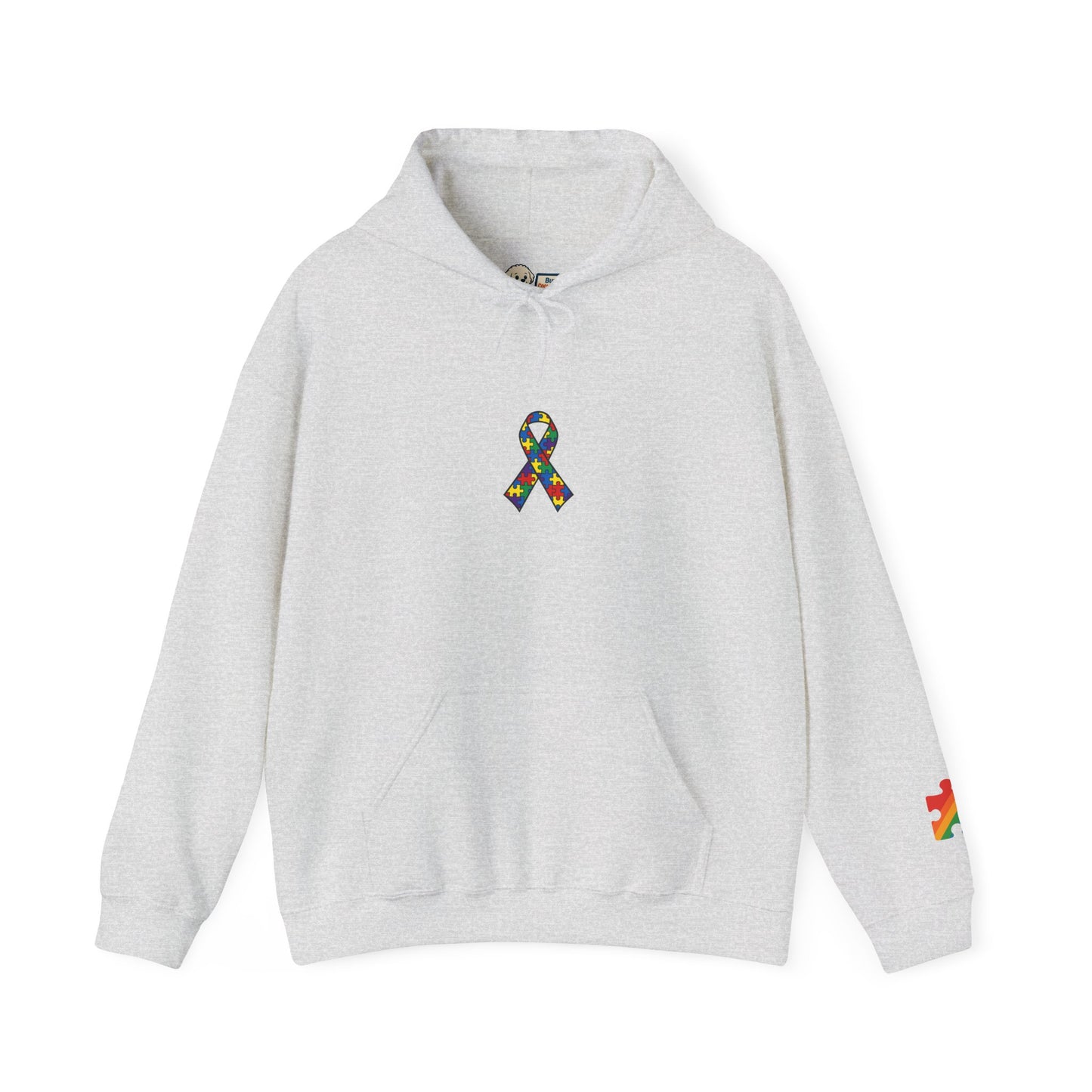 Autism Awareness - Unisex Hooded Sweatshirt - Colorful Ribbon Design