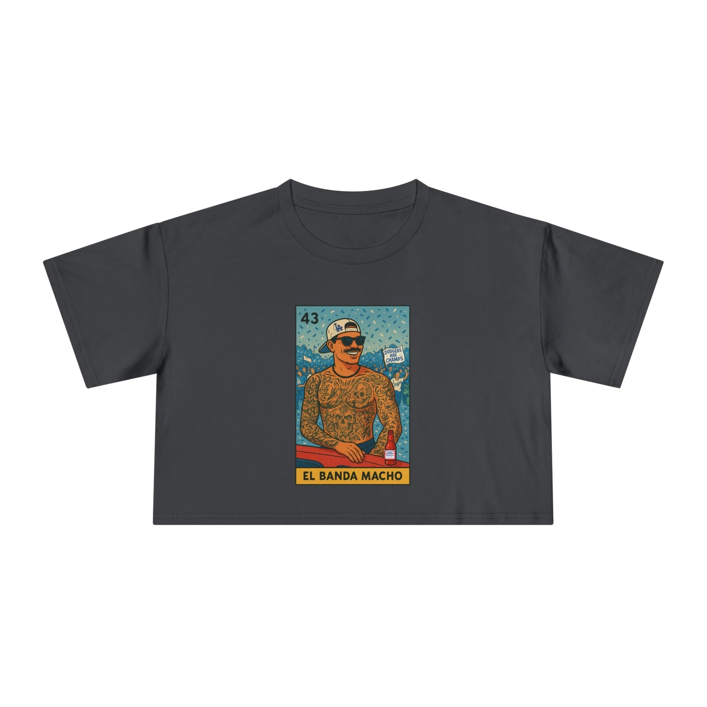 Dodgers-EL BANDA MACHO- Anthony Banda- Women's Crop Tee - El Banda Macho, Cute Summer Top, Casual Wear, Gift for Her, Trendy Fashion