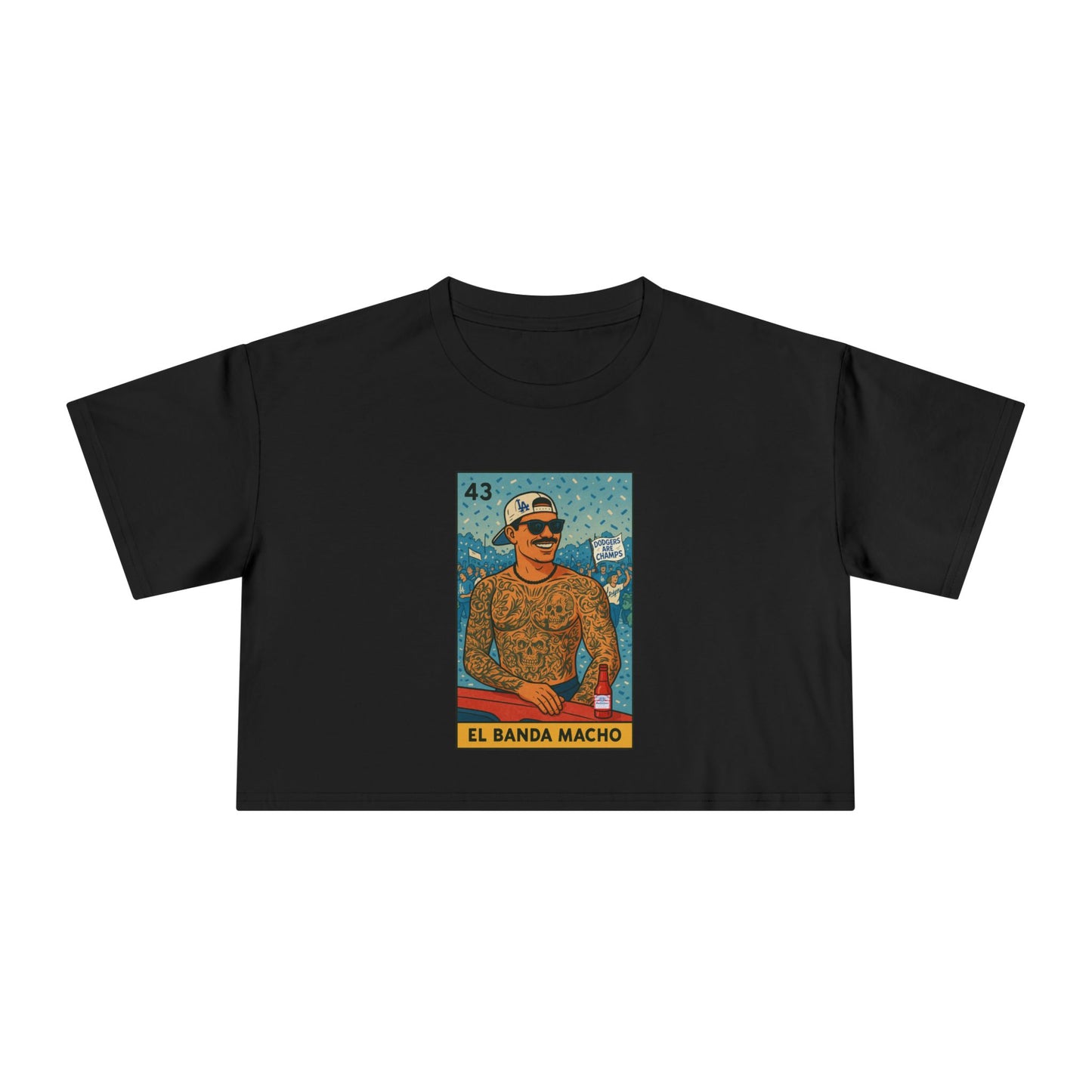 Dodgers-EL BANDA MACHO- Anthony Banda- Women's Crop Tee - El Banda Macho, Cute Summer Top, Casual Wear, Gift for Her, Trendy Fashion