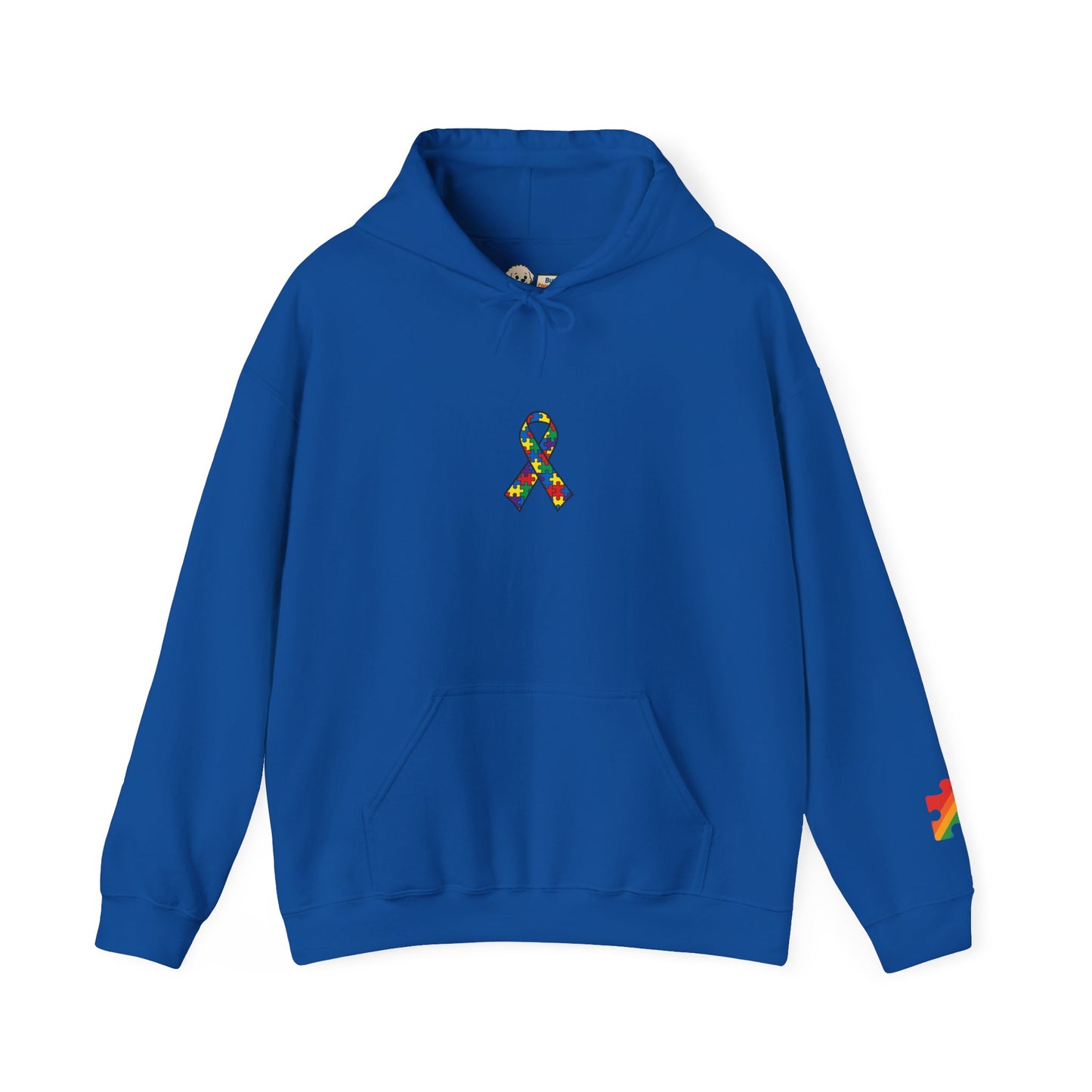 Autism Awareness - Unisex Hooded Sweatshirt - Colorful Ribbon Design