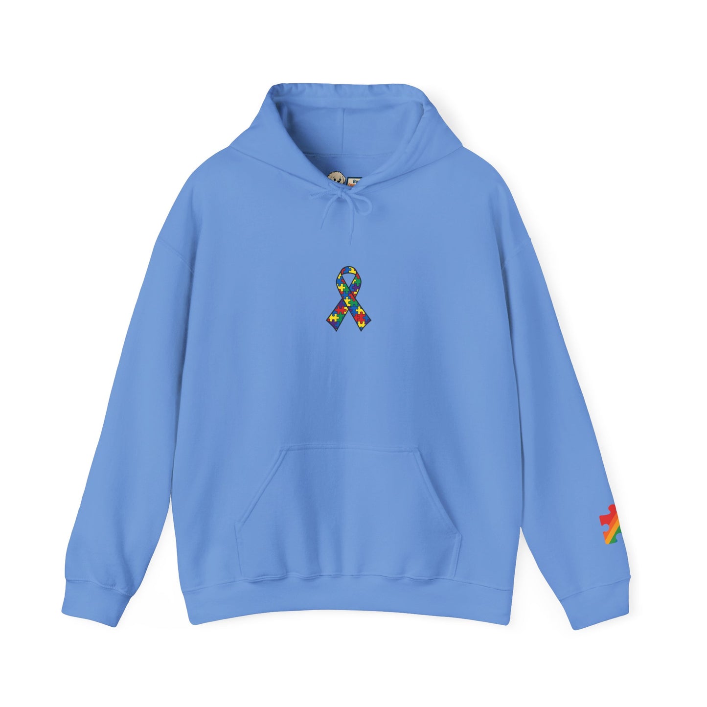 Autism Awareness - Unisex Hooded Sweatshirt - Colorful Ribbon Design