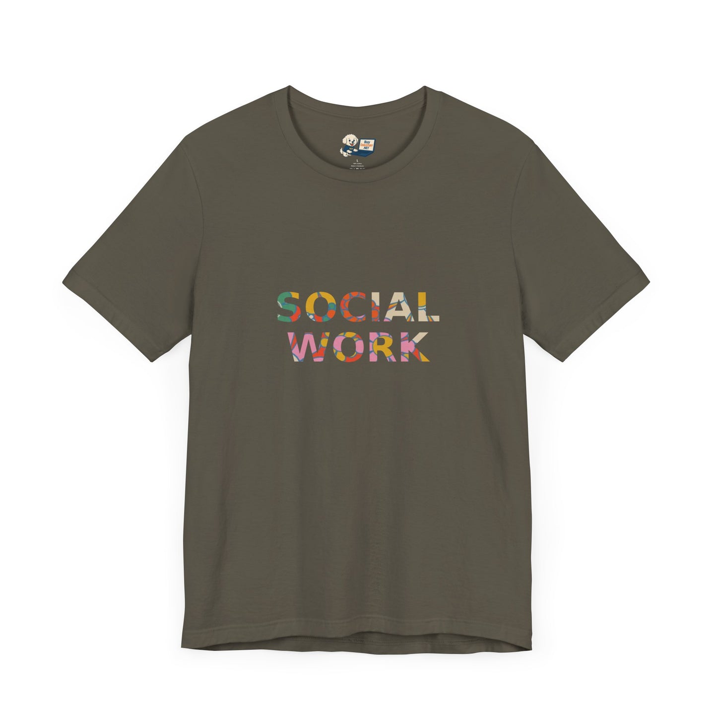 Social Work "Flower Letters" Unisex Jersey Tee - Fun & Quirky Design for Everyday Heroes