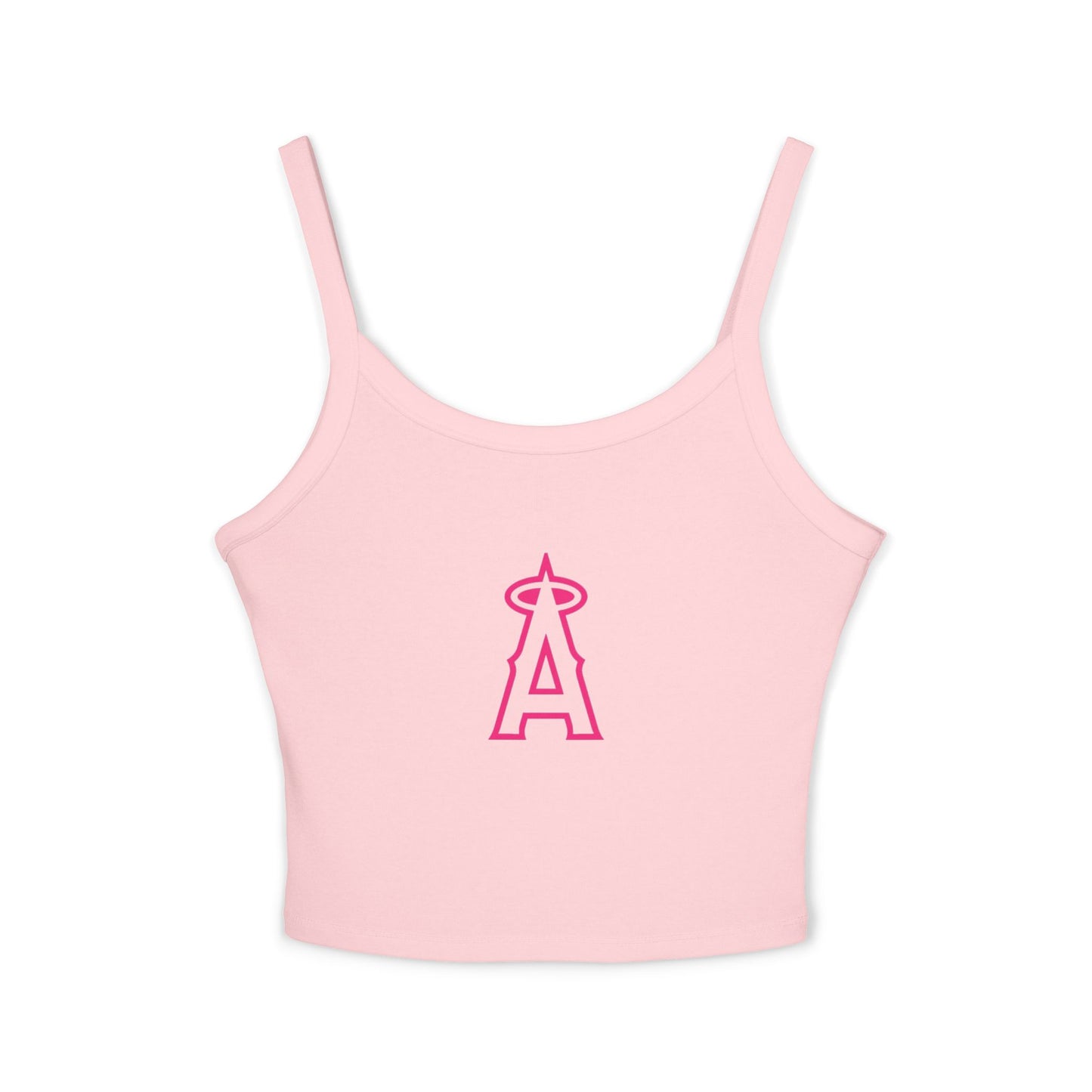 Angels Baseball Spaghetti Strap Tank Top with Pink Logo