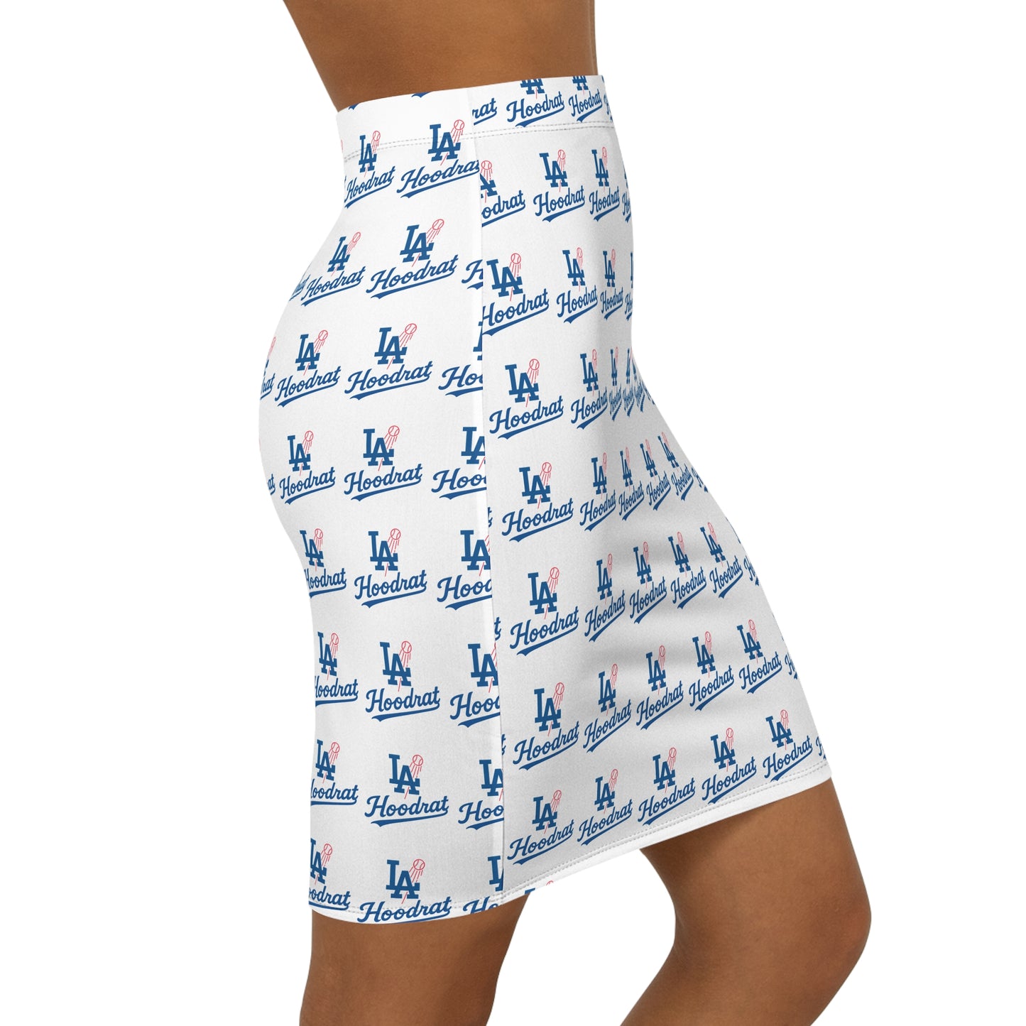 Dodgers "Hoodrat" Mid-Waist Women's Pencil Skirt - Perfect for Casual Days & Nights Out