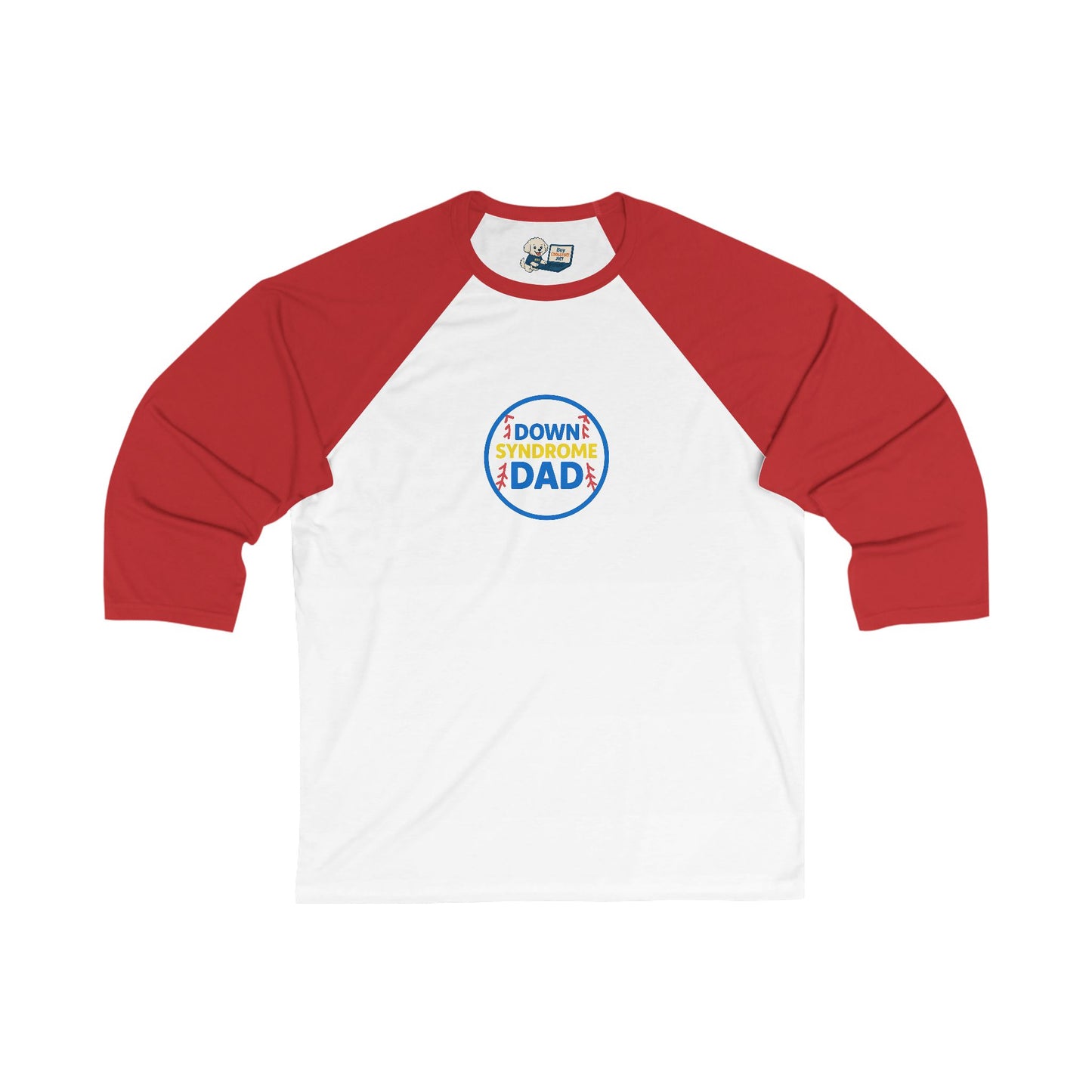 Down Syndrome Awareness - Dad Baseball Tee - Unisex 3/4 Sleeve Shirt for Supportive Fathers