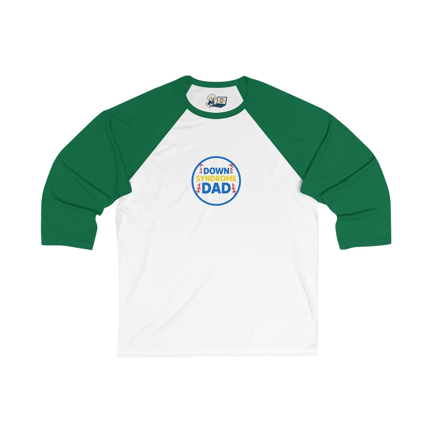 Down Syndrome Awareness - Dad Baseball Tee - Unisex 3/4 Sleeve Shirt for Supportive Fathers