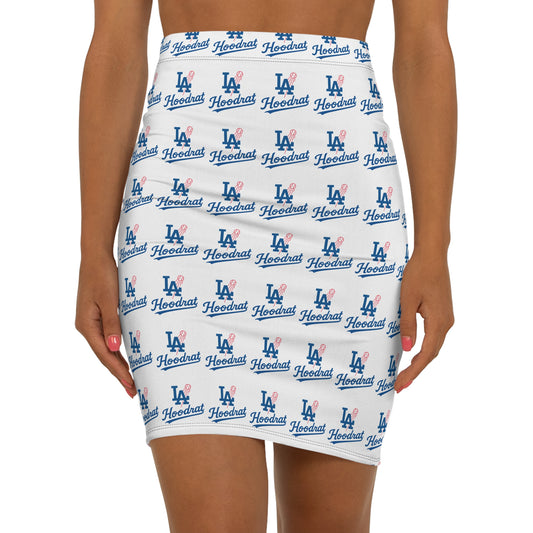 Dodgers "Hoodrat" Mid-Waist Women's Pencil Skirt - Perfect for Casual Days & Nights Out
