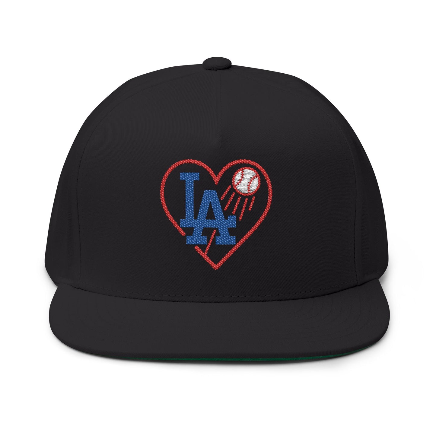 L.A. Heart Embroidered Flat Bill Cap - Perfect Gift for Men & Women