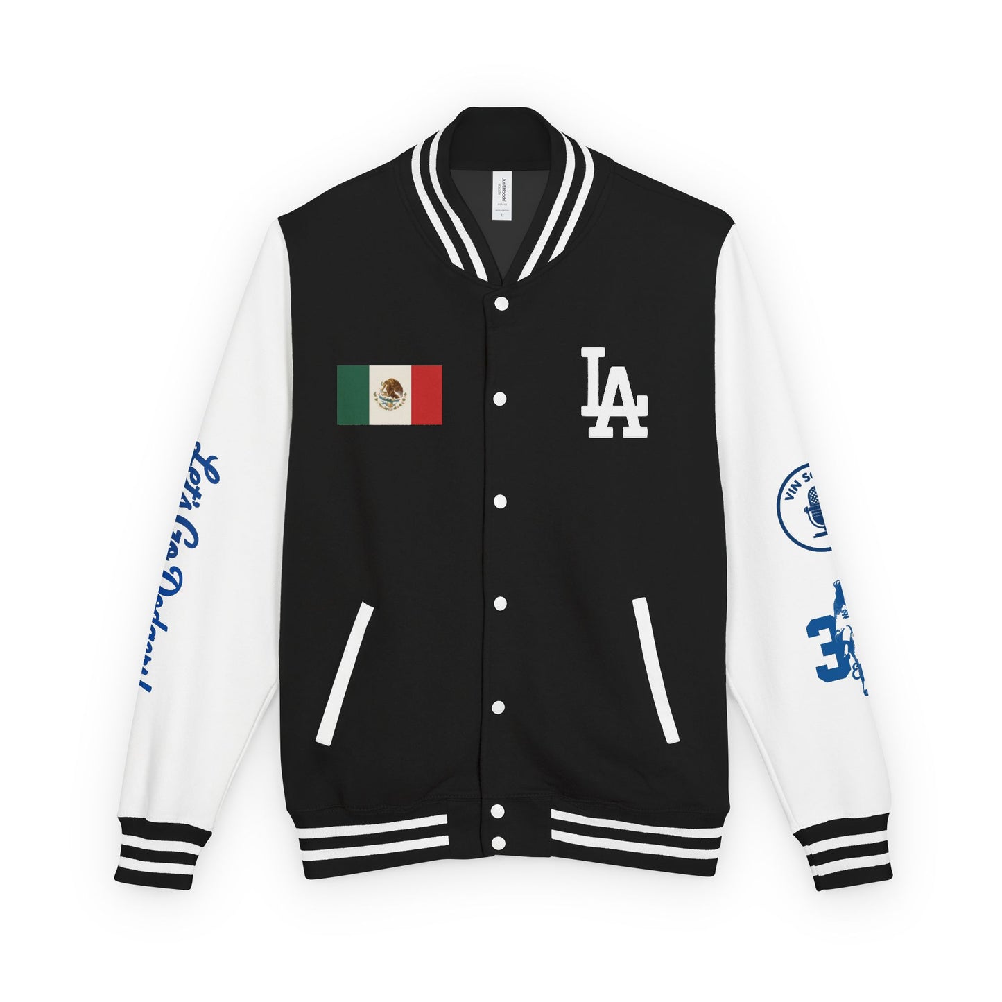 Mexican Flag Los Doyers Unisex Heavyweight - Letterman Jacket - Men & Women