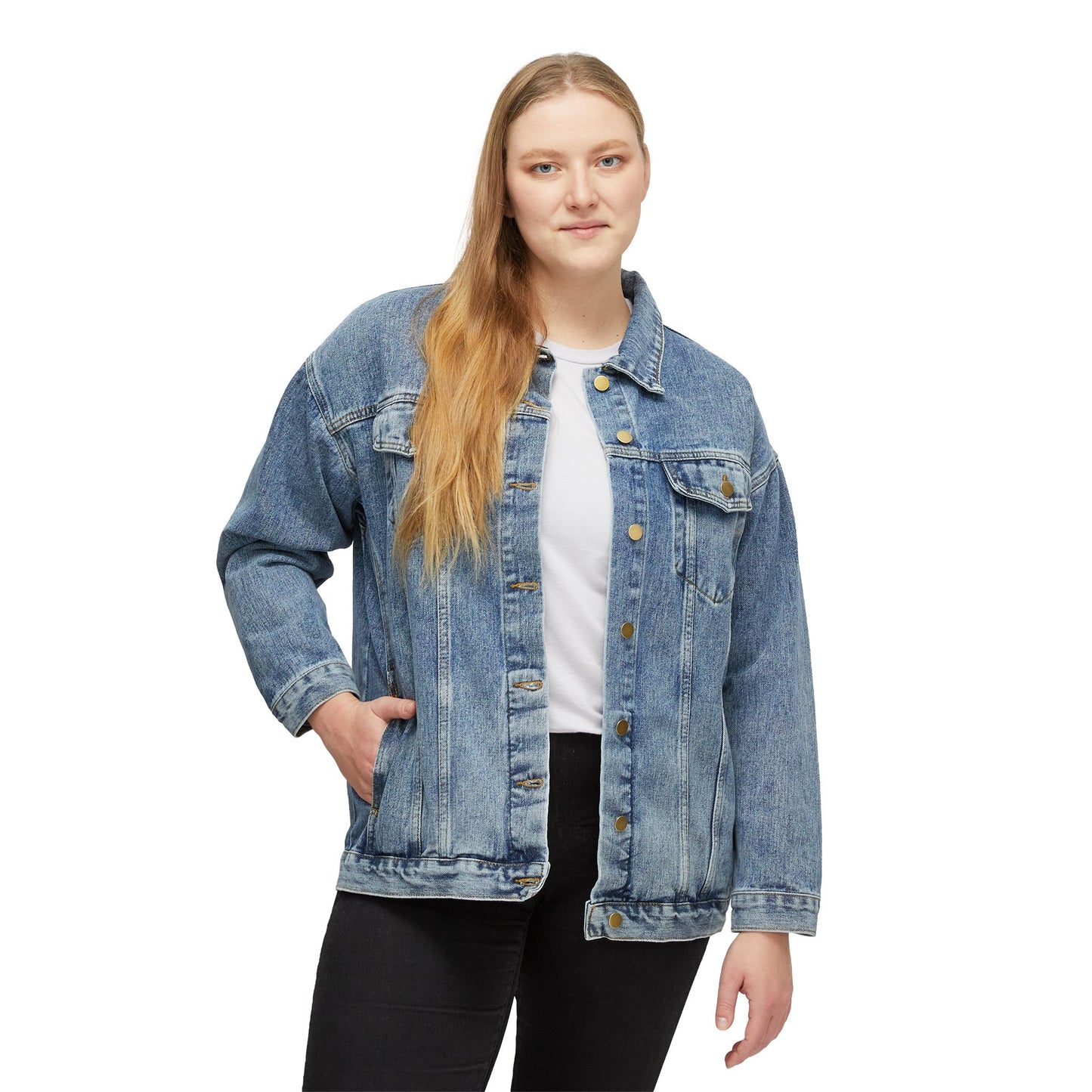 Women's Heart L.A. Denim Jacket - Casual Sportswear for Fans