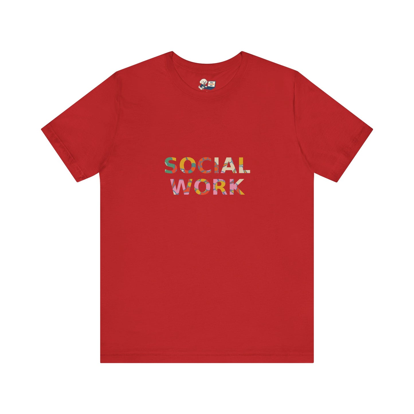 Social Work "Flower Letters" Unisex Jersey Tee - Fun & Quirky Design for Everyday Heroes