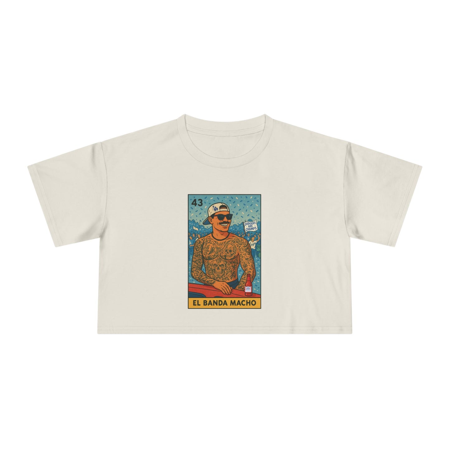 Dodgers-EL BANDA MACHO- Anthony Banda- Women's Crop Tee - El Banda Macho, Cute Summer Top, Casual Wear, Gift for Her, Trendy Fashion