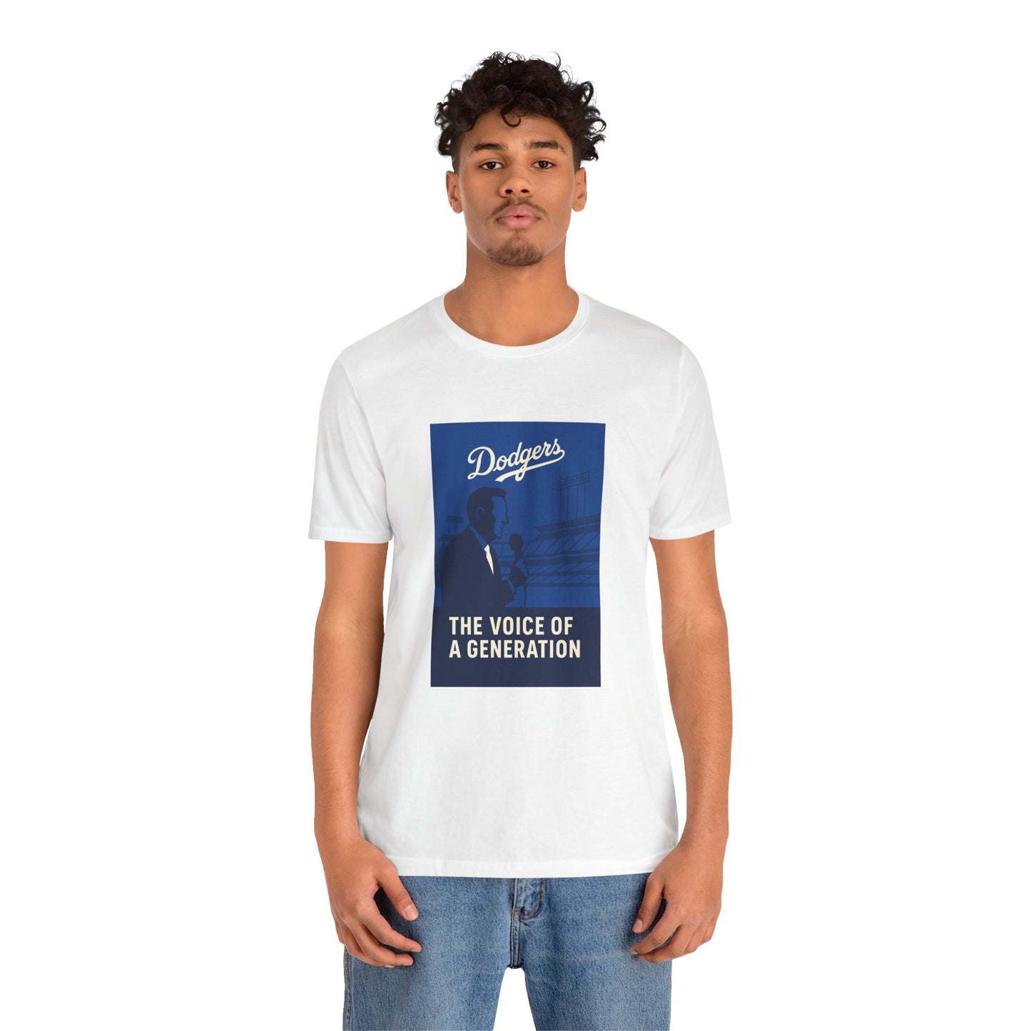 Dodgers Vin Scully "The Voice Of A Generation"  Tee - Unisex Jersey Short Sleeve